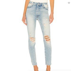 MOTHER The Super Stunner Ankle Distressed Jean